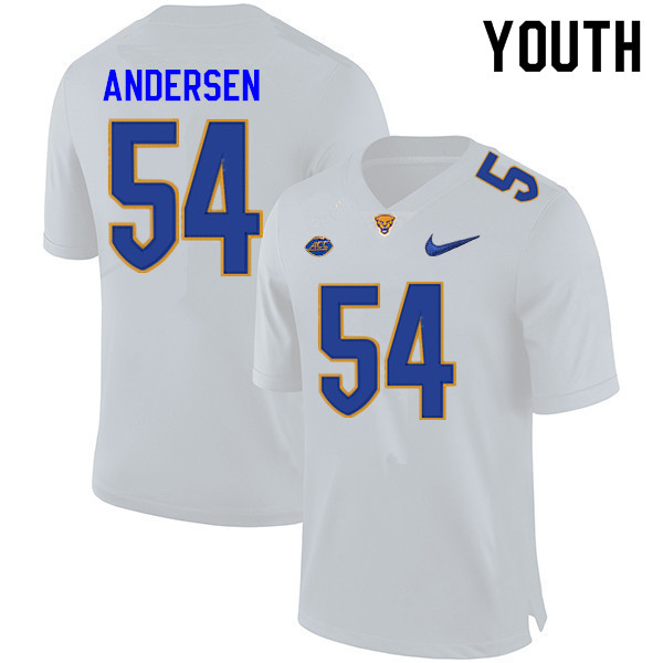 Youth #54 Trey Andersen Pitt Panthers College Football Jerseys Sale-White